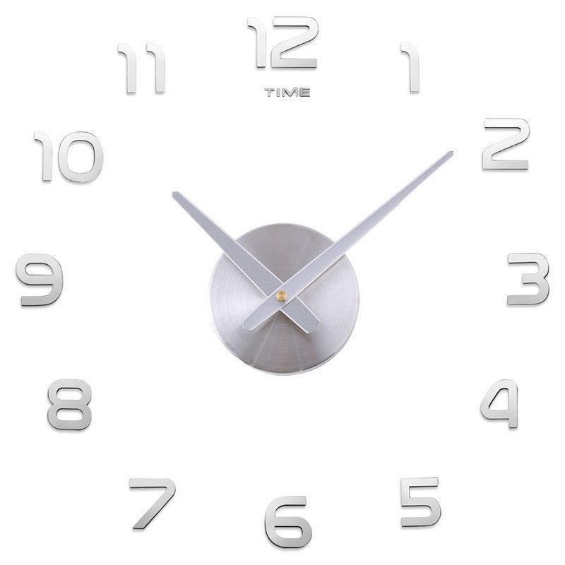 Creative Large DIY Acrylic Mirror Wall Clock (Nordic Style)
